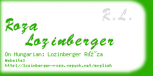 roza lozinberger business card